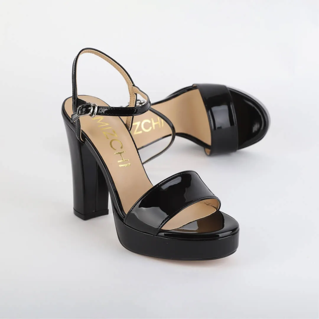 *UK 1 - SAMI BLACK PATENT - 10/2cm heel