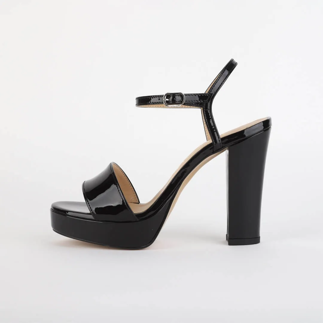 *UK 1 - SAMI BLACK PATENT - 10/2cm heel