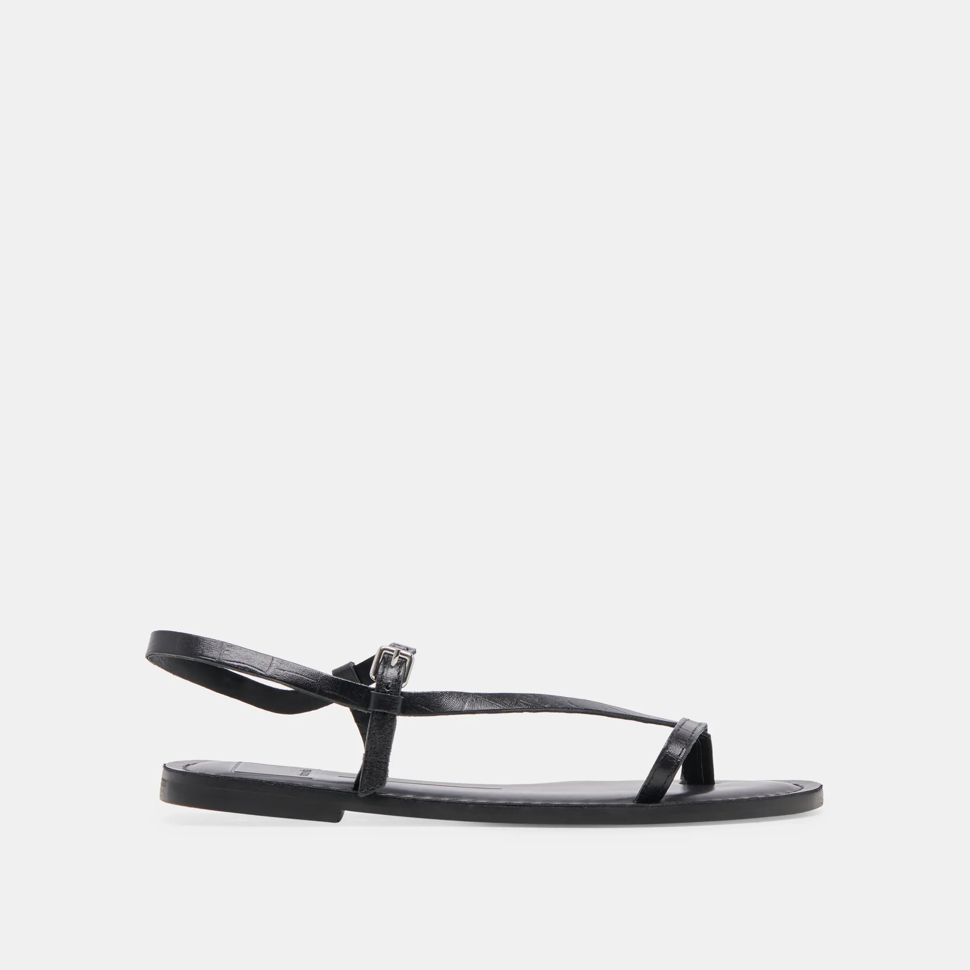 WANDRE SANDALS NOIR EMBOSSED LEATHER