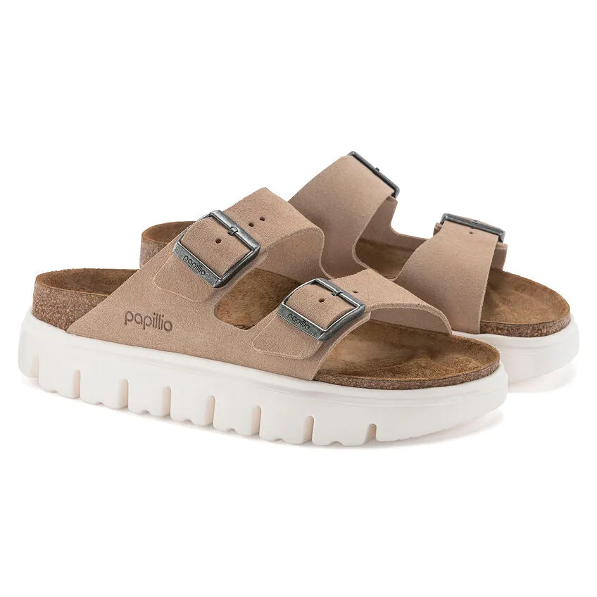 Women's Birkenstock Arizona Chunky Suede Leather 1024950  Color: Warm Sand