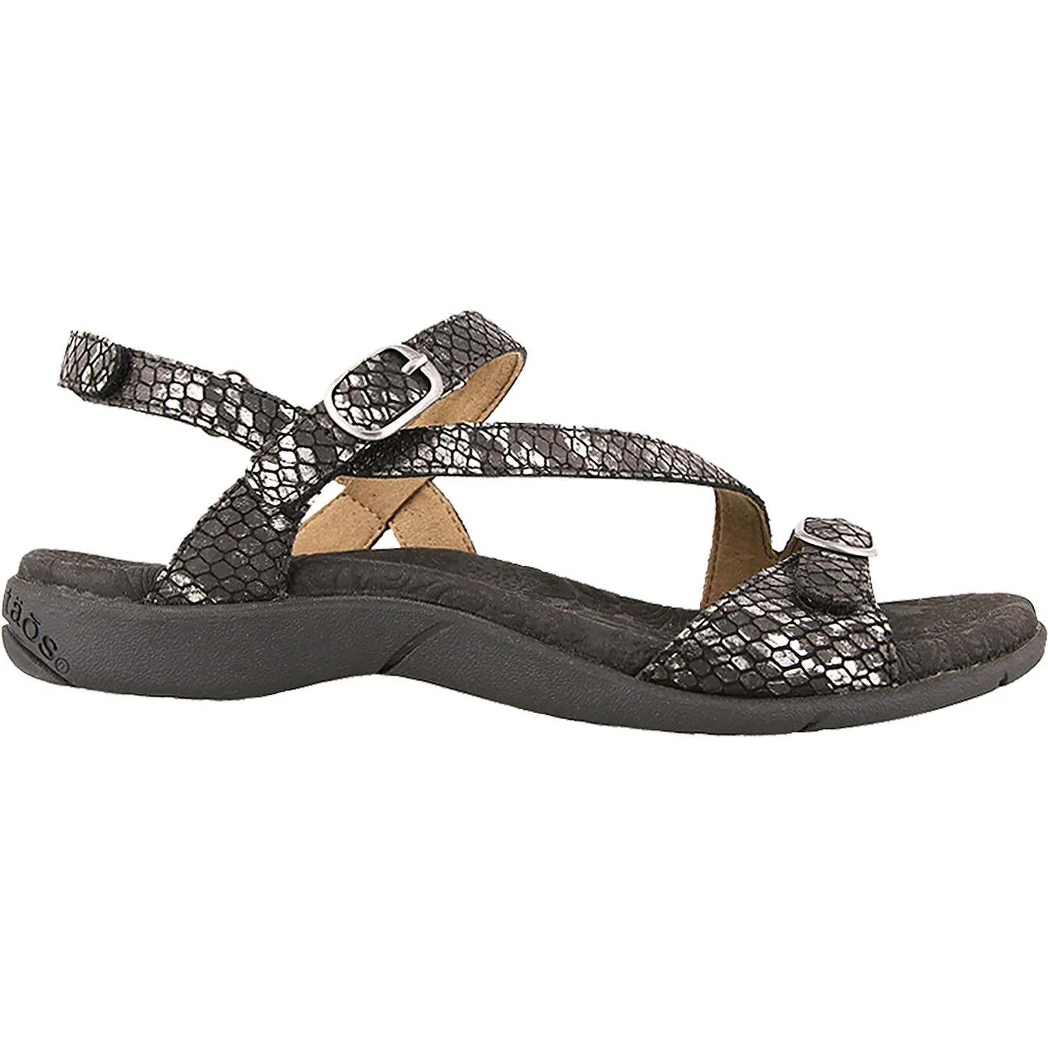 Women's Taos Beauty 2 Black Snake Leather