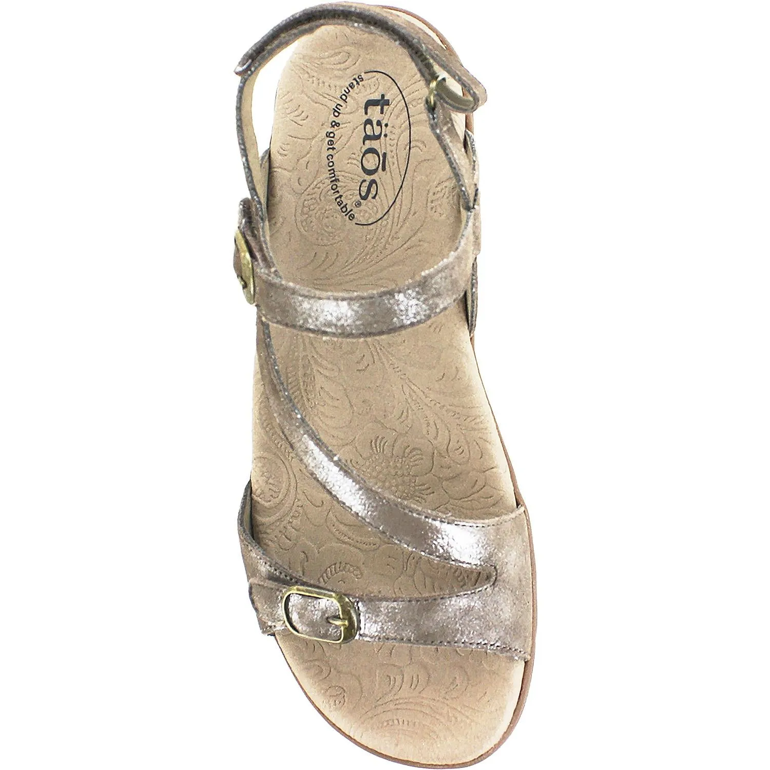 Women's Taos Beauty 2 Taupe Metallic Leather