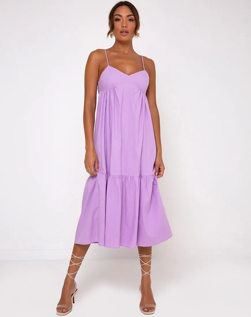 Xier Midi Dress in Lilac