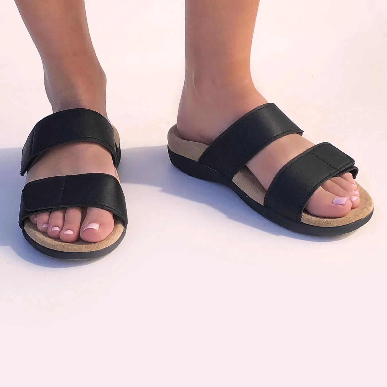 Zullaz ‘Spring’ – Black Orthotic Sandals